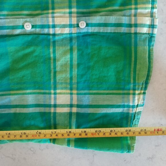 Prana Women's Medium 100% organic cotton button down shirt lightweight plaid - Picture 13 of 16